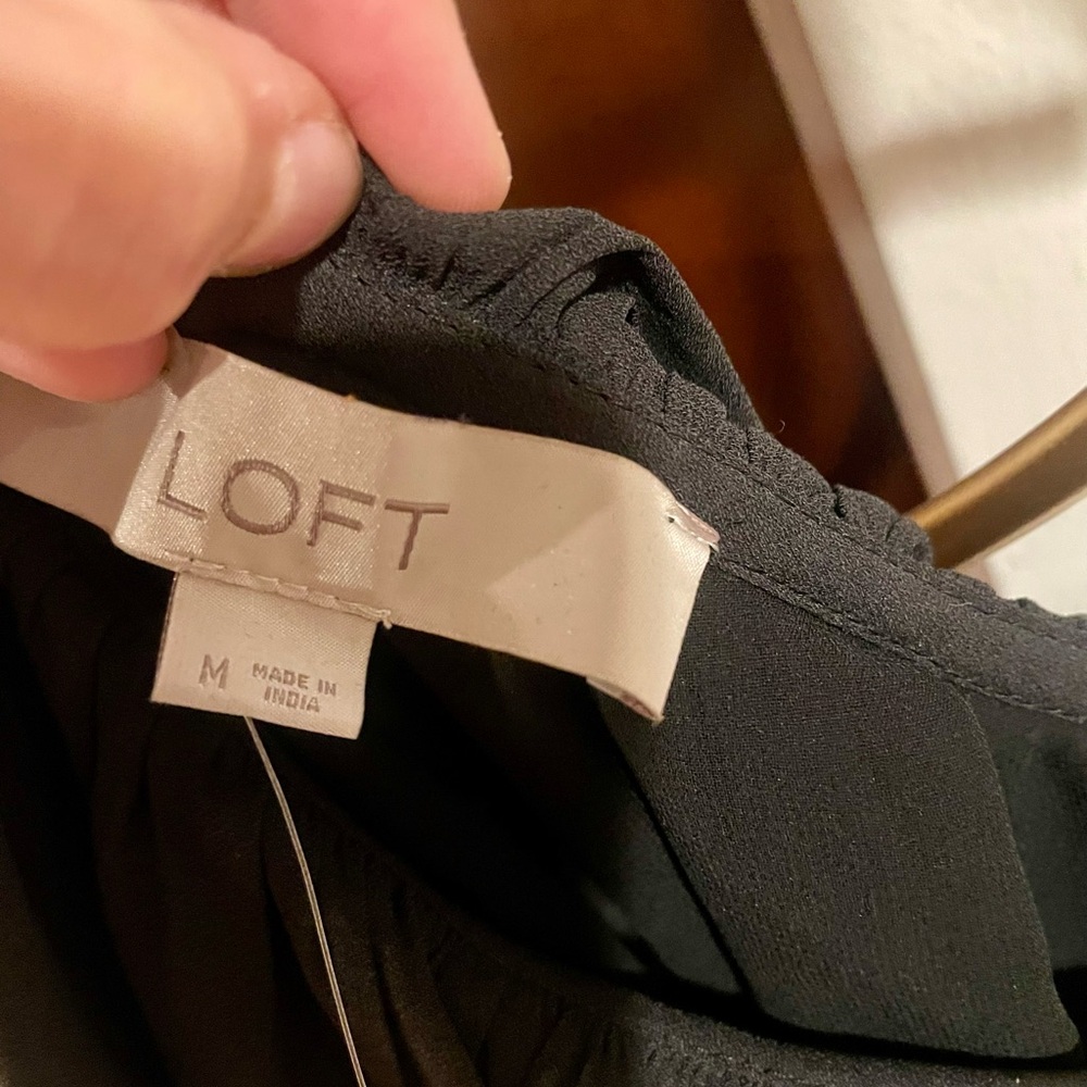 LOFT Black Ruffle Halter Top - Picture 3 of 5